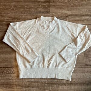 Madewell Women’s Cream Knit Sweater Sweatshirt Size Large Soft Cozy Neutral